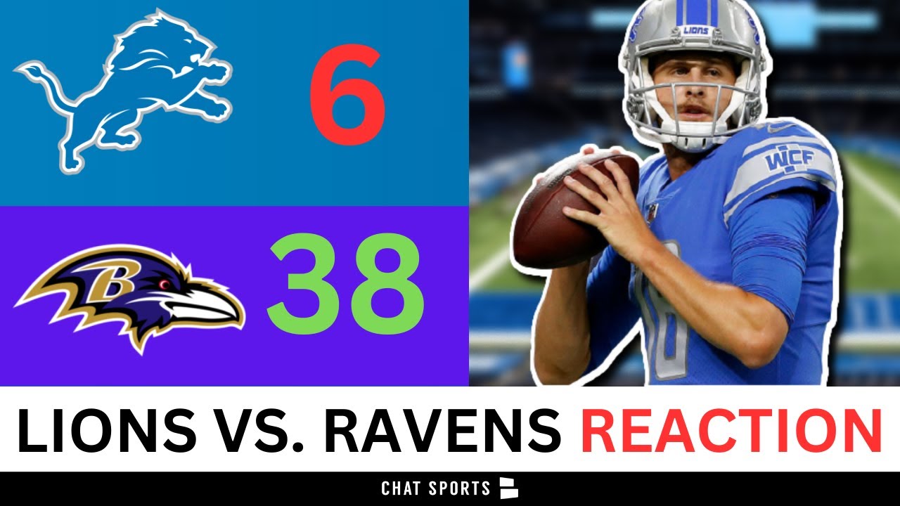 Lions 6-38 Ravens (Oct 22, 2023) Game Recap - ESPN