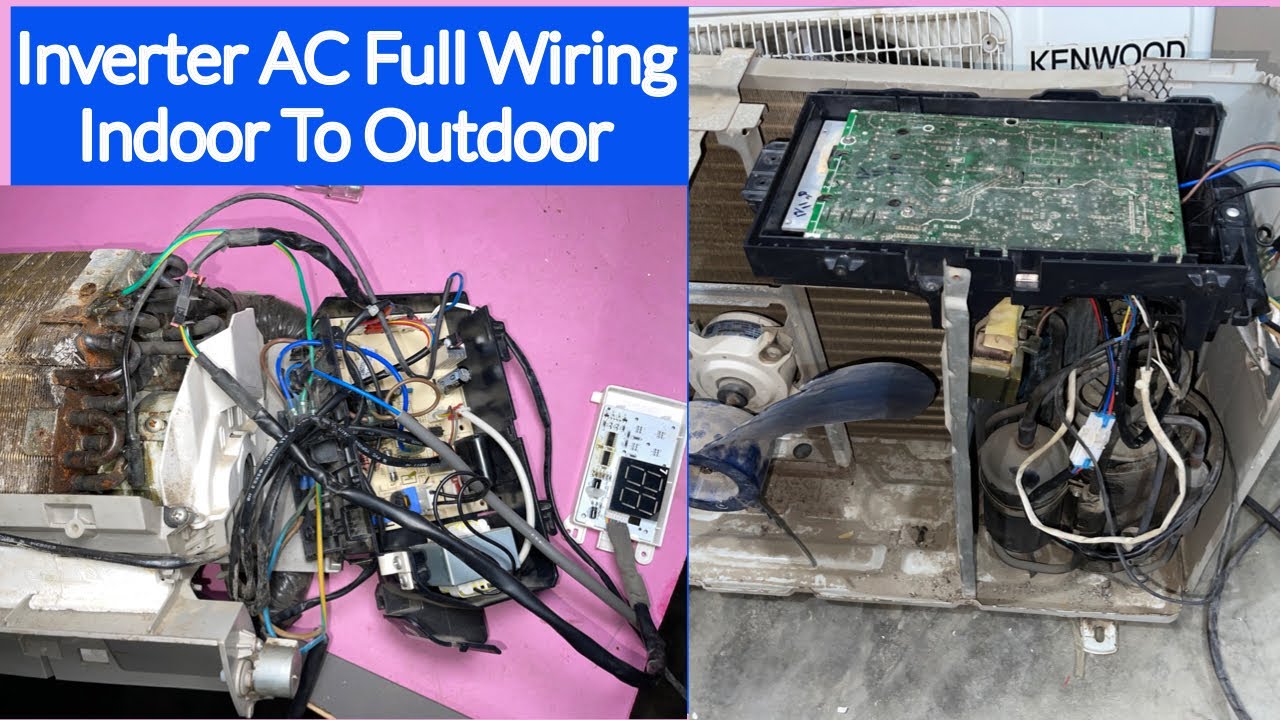 Dc inverter AC Complete PCB Wiring Connection Indoor To Outdoor Unit Tutorial in Urdu/Hindi