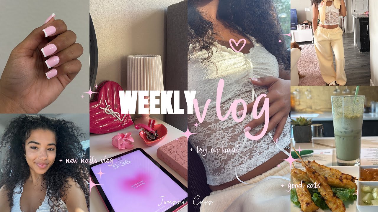 weekly VLOG 🌸 | day in my life ♡ new nails + edikted try on haul 💘 cozy apartment vlog & more !