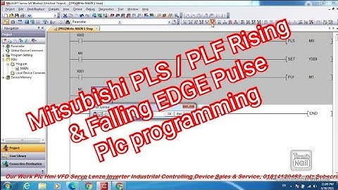 Mitsubishi PLS / PLF Rising & Falling EDGE Pulse ,Plc programming