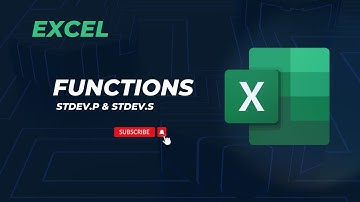 Standard Deviation Functions in Excel (session - 10)