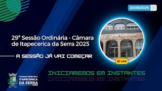 29ª Sessão Ordinária - Câmara de Itapecerica da Serra 2025