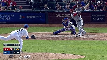 LAA@TEX: Aybar drives in a pair on ground-rule double