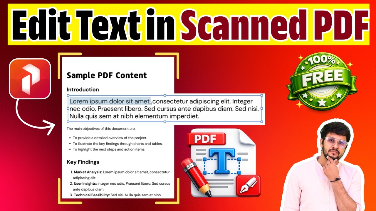 How to Edit Text in Scanned PDF File Offline | Best Offline PDF Editing OCR Tool #editpdf #ocr