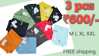 Polo t-shirt - Mars 3 Pcs Combo ₹600/- only Free shipping | M L XL XXL available | Varna Wears