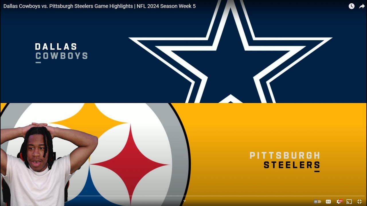 Hoopz Reacts to Dallas Cowboys vs. Pittsburgh Steelers Game Highlights ...