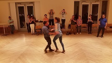 Salsa On2 IntermediateTurn Pattern Combo Partnerwork by Sergio and Sheena #134