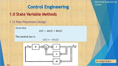 Pole Placement Design Technique
