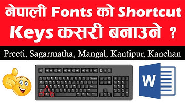How To Create Nepali Fonts Shortcut Keys In MS Word In Nepali