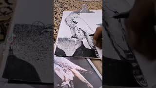 رسم صقر حر ابدااع