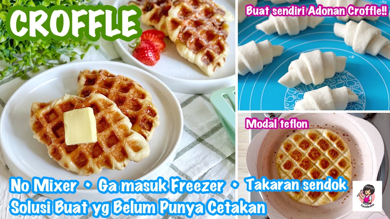 VIRAL!! CROFFLE NO MIXER NO FREEZER!!! 🔥🔥 ENAK BANGET!! Pantes banyak yg request!