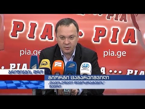 \"თავისუფალი დემოკრატების\" საარჩევნო შტაბის ხელმძღვანელის გია ცაგარეიშვილის პრესკონფერენცია