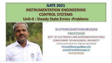 GATE : EEE, ECE and IN Control systems-Steady State Error : Probems and solutions