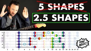 Video thumbnail of "The 2 1/2 Pentatonic Scale Patterns that Connect the Entire Fretboard! (FORGET THE 5 SHAPES)"