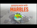 Water pump using marbles. How to make your own.