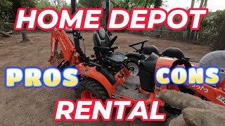 HOME DEPOT TRACTOR RENTAL