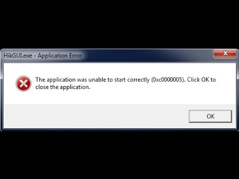 The Application Was Unable To Start Correctly 0xc0000005 Youtube