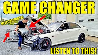 I Solved My $7,500 C63 Engine Disaster & Installed A GIGANTIC Prototype Supercharger Kit On An E63!