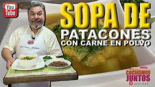 COMO HACER UNA SOPA DE PLATANO (PATACONES), DE UNA MANERA RAPIDA, FACIL Y MUY DIVERTIDA