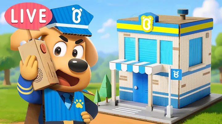 🔴LIVE | Cardboard World Adventure | Kids Learn Jobs | Police Cartoon | Sheriff Labrador