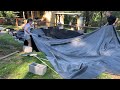 Install the Firestone PondGard EPDM Pond Liner and underlay from Rock around the Block - Frog Pond