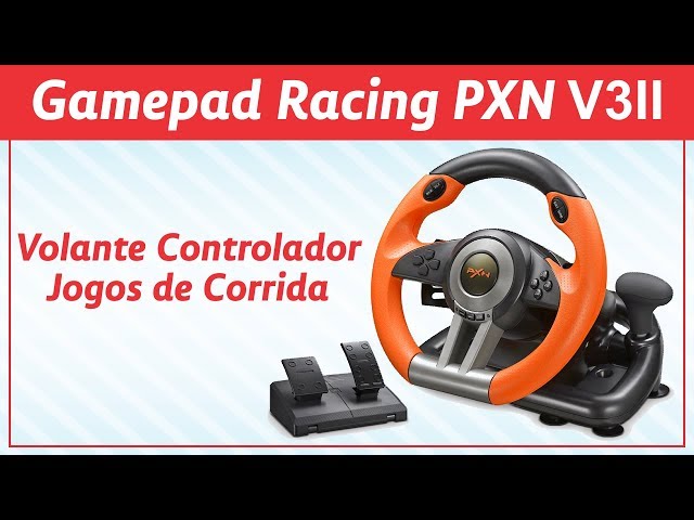 Pxn V9 Jogo Volante Pedal Vibração Corrida Controlador De Jogo