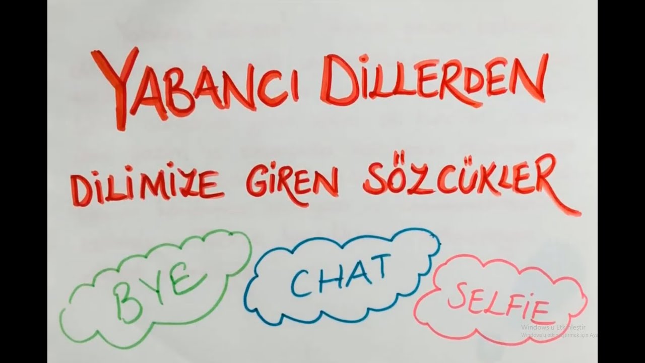 3.Sınıf Türkçe - Yabancı Dillerden Dilimize Giren Sözcükler - YouTube