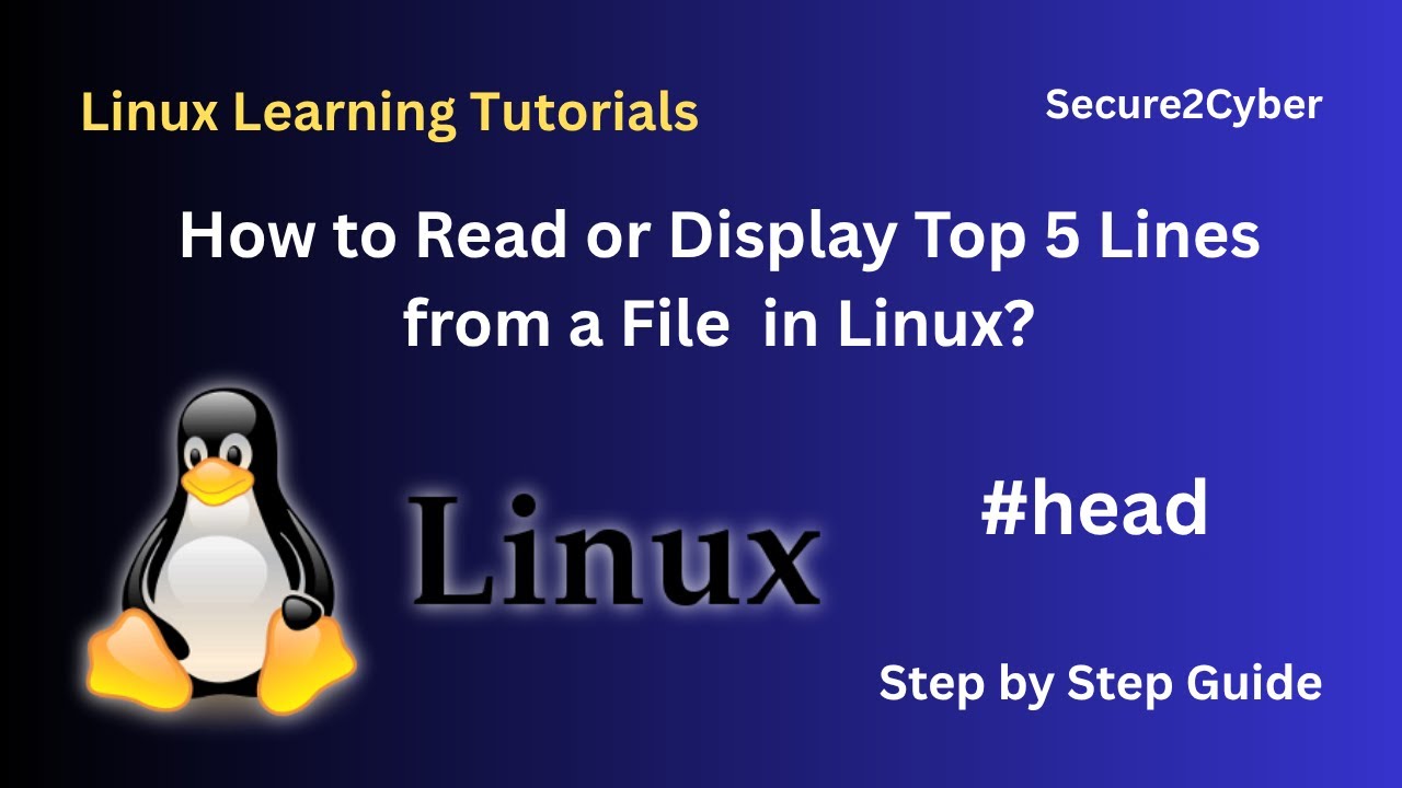 How to Read or Display Top 5 Lines from a File in Linux (Using head ...