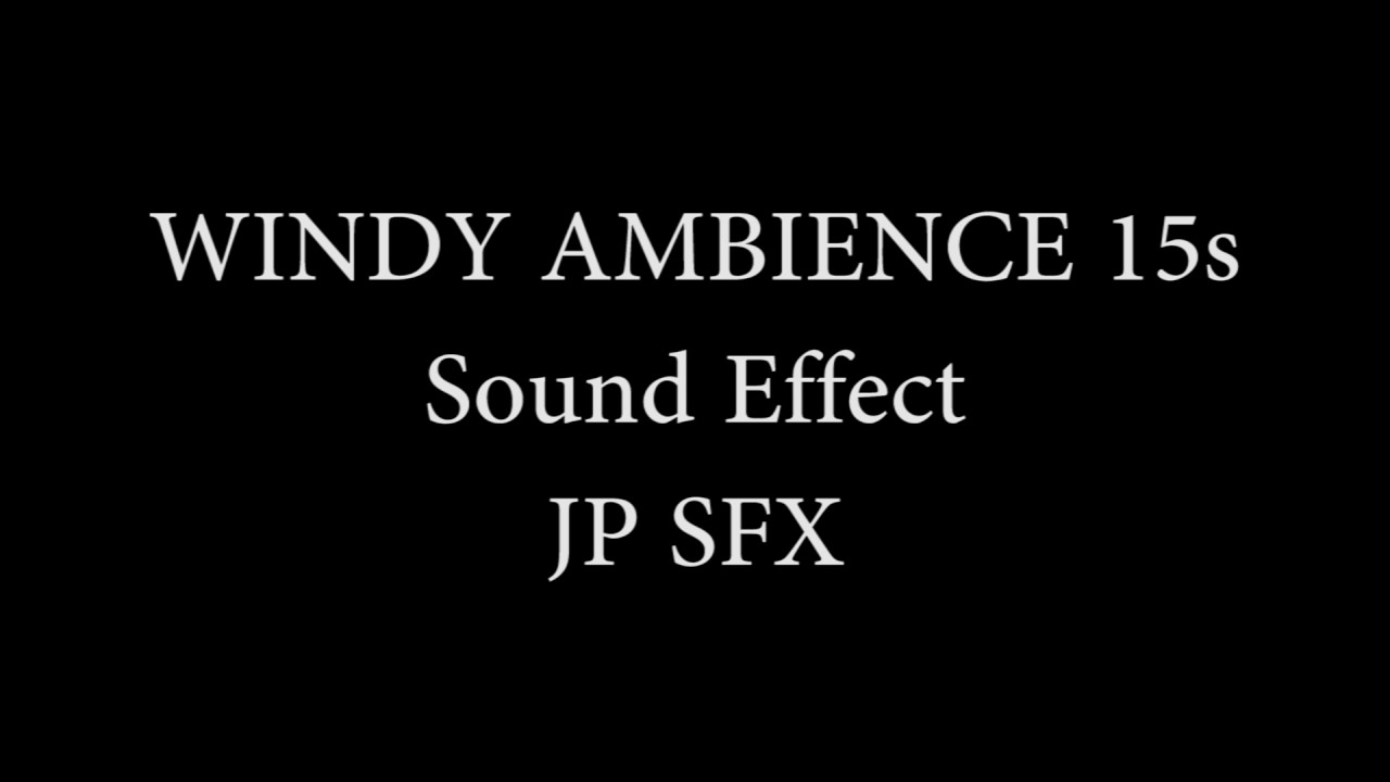 Windy Ambience 15 seconds - Sound effect