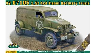 Unboxing ACE 72601 1/72 US G7105 G506 Panel Delivery Truck Plastic