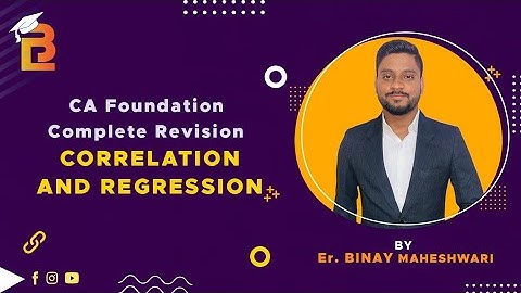 #CA Foundation | Correlation and Regression | Complete Revision@EDUCATIONAL BOARD BY BINAY
