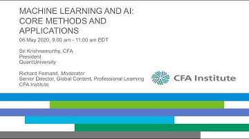 Machine Learning and AI: Core Methods and Applications with Sri Krishnamurthy, CFA  [Part 2]