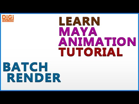 Learn Maya Tutorial || Batch Render In Maya (English) || Digi Teacher