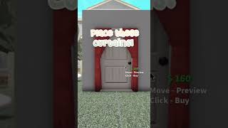 Bloxburg door idea hack #shorts #roblox #bloxburg #hack