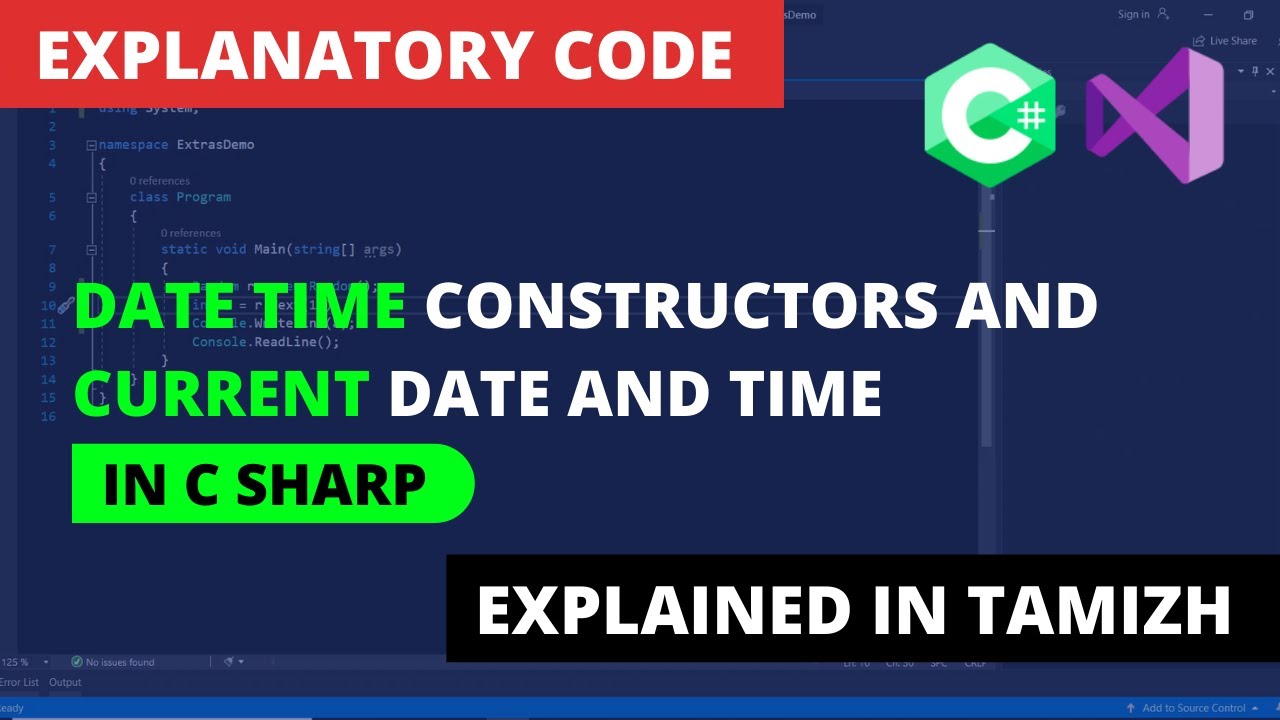 Setting the Current Date and Time using DateTime Struct | C Sharp ...