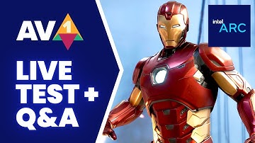 AV1 with Intel Arc LIVE Showcase + Q&A playing Marvel