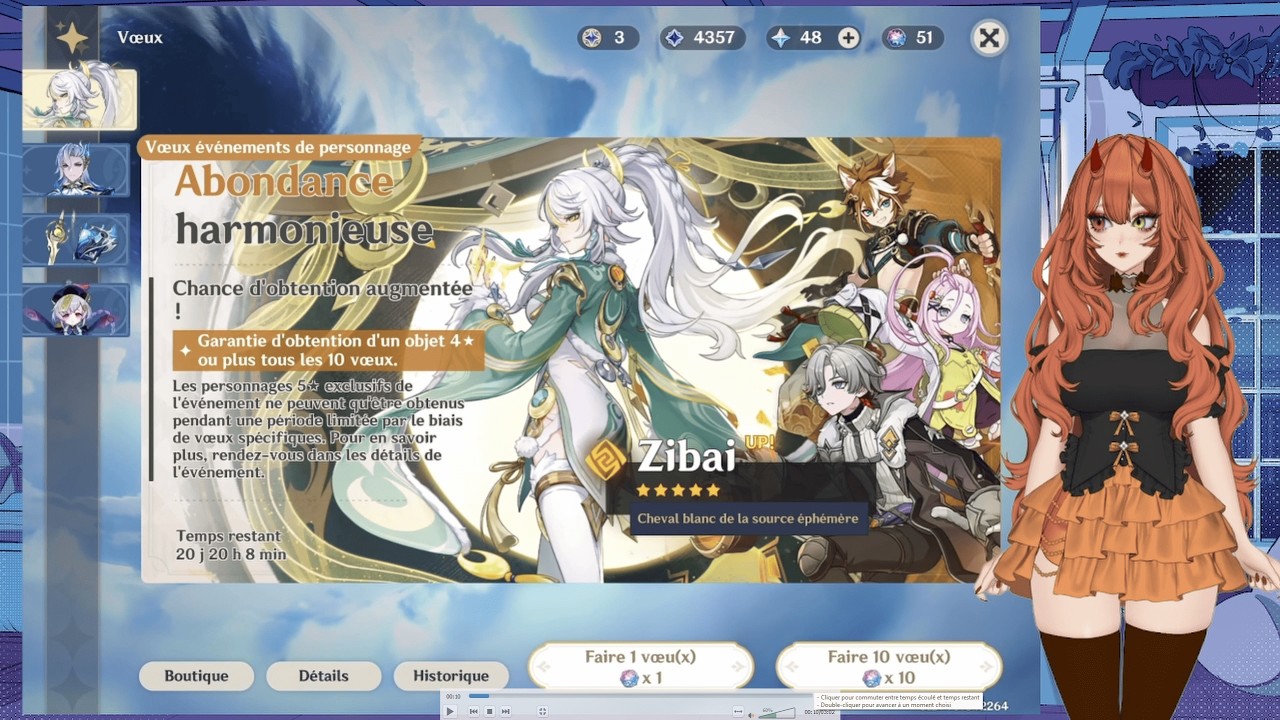 Invocation Genshin Impact - Zibai, sois clémente !