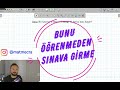Matematikte bunları bilmeden sınava girmemelisin!