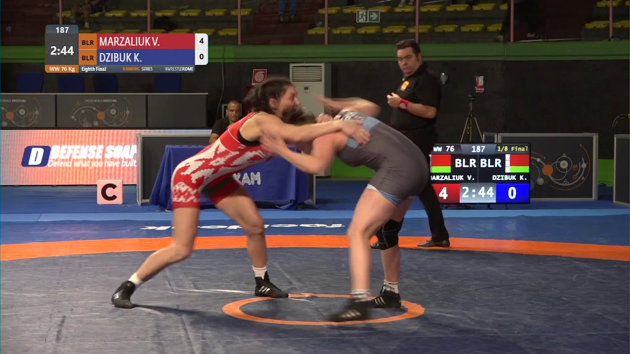 1/8 финала ЖБ 76 кг В.Мирзалюк (Беларусь) - К.Дзибук (Беларусь)