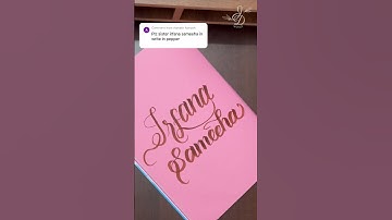 Irfana Sameeha | Name calligraphy | Satisfying video | Calligraphy for beginners #ytshorts #shorts