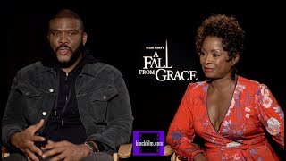 Tyler Perry and Crystal Fox talk A Fall From Grace