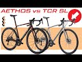 Specialized sworks aethos vs giant tcr advanced sl  battle of titans