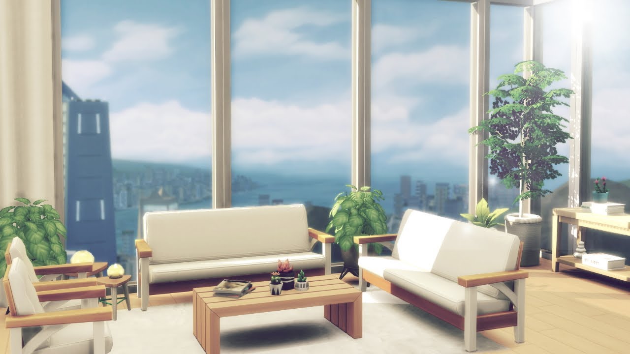 MODERN SCANDINAVIAN APARTMENT SIMS 4 | NO CC | Sims 4 Stop Motion Speed ...