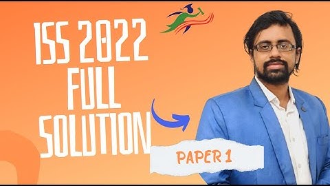 ISS 2022 Complete Solution with detailed answers Indian Statistical Services PAPER 1 2022 Q- 14