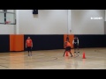 Kendall Small and Miles Reynolds work out with coach JayDee Luster.