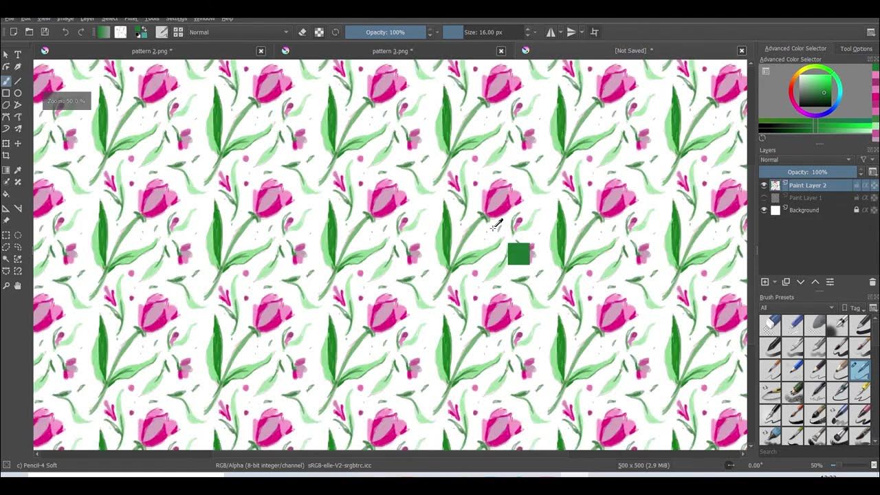 How to create Seamless Pattern in Krita Repeat pattern YouTube