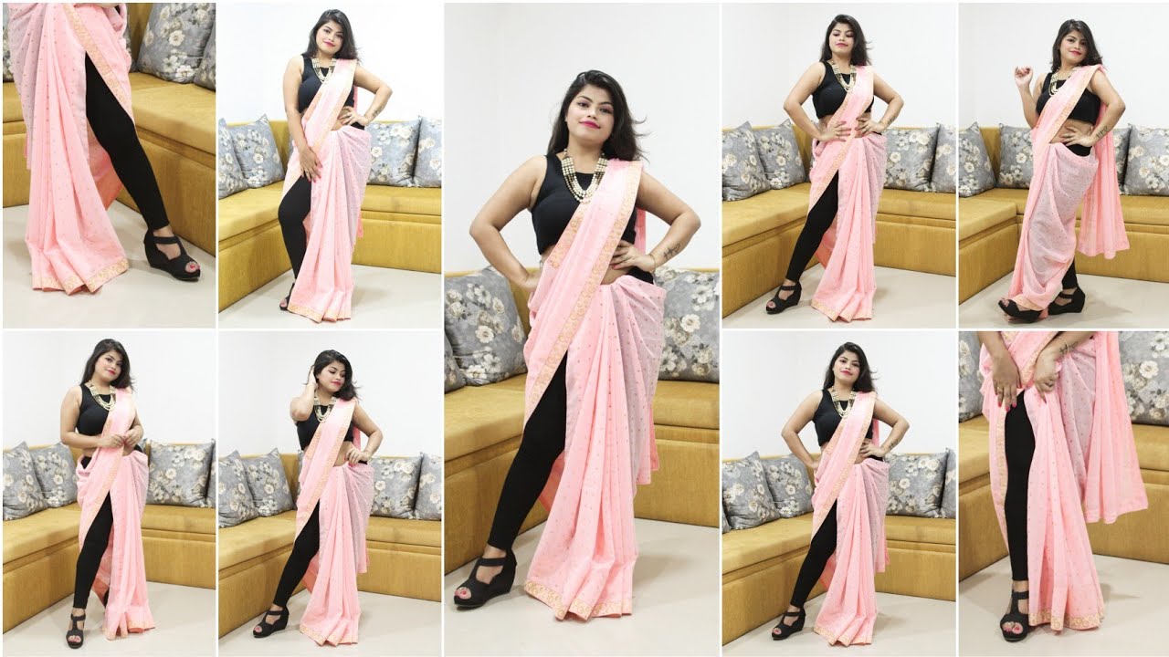 Styling a Saree in 2 ways. indowestern saree, elegant wine saree, indo  western saree with jacket. | Fashion hacks clothes, Indian fashion, Saree  look