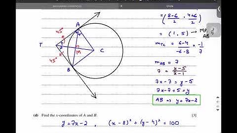 A Level Math - 9709 - P1 - Circle Coordinate Geometry - Past Papers - Lec 1 by Ahsan Maths Wala