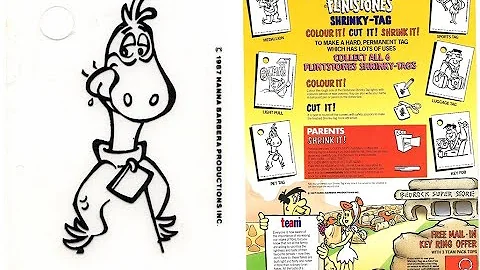 Nabisco Team Flintstone Shrinkies Tag & Cereal Advert (1988)