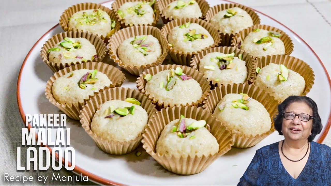 Paneer Malai Ladoo (homemade sweet dessert) Recipe by Manjula | Manjula